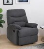 Riley Fabric 1 Seater Manual Recliner In Grey Colour
