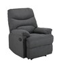 Riley Fabric 1 Seater Manual Recliner In Grey Colour