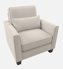 Riley Velvet 1 Seater Sofa in Beige Colour