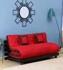 Rille Double Futon in Red Colour with Mattress