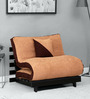 Rille Single Futon with Mattress in Brown Colour