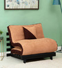 Rille Single Futon with Mattress in Brown Colour