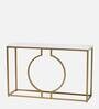 Ring Metal Console Table in Golden Finish