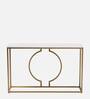 Ring Metal Console Table in Golden Finish