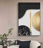 Ring Radial Lines Multicolour Engineered Wood Framed Canvas Wall Painting