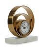 Rings Of Saturn Gold Aluminium Table Clock