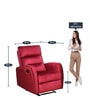 Rio Velvet Manual 1 Seater Recliner in Pink Colour