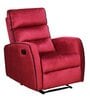 Rio Velvet Manual 1 Seater Recliner in Pink Colour