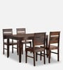 Rio Sheesham Wood 4 Seater Dining Set in Country Light Finish
