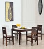 Rio Sheesham Wood 4 Seater Dining Set in Country Light Finish