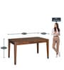 Rio Sheesham Wood 6 Seater Dining Set in Country Light Finish