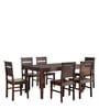 Rio Sheesham Wood 6 Seater Dining Set in Country Light Finish