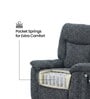 Rio American Fabric LIFT TOP FABRIC RECLINER 1S DARK BLUE