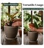 RIO Choco Brown 12 Inch German Polymer Round Plant Container With Saucer