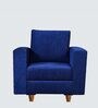 Rio Fabric 1 Seater Sofa in Blue Colour