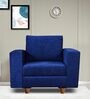 Rio Fabric 1 Seater Sofa in Blue Colour