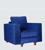 Rio Fabric 1 Seater Sofa in Blue Colour