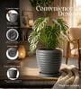 RIO Grey 12 Inch German Polymer Round Plant Container With Saucer