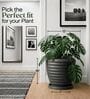 RIO Grey 12 Inch German Polymer Round Plant Container With Saucer
