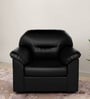 Rio Leatherette 1 Seater Sofa in Black Colour