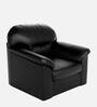 Rio Leatherette 1 Seater Sofa in Black Colour