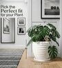 RIO Marble White 12 Inch German Polymer Round Plant Container With Saucer