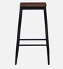 Rio Metal Bar Stool In Scratch Resistant Brown  Colour