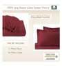 Rio Red Solid 400 TC 100% Cotton 1 Fitted Double King Size Bedsheet with 2 Pillow Covers