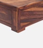 Rio Sheesham Wood Queen Size Bed in Dark Brown Finish with Hydraulic Storage