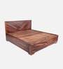 Rio Sheesham Wood Queen Size Bed in Dark Brown Finish with Hydraulic Storage