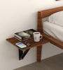 Rio Wall Mounted Folding Table (Set of 2) in Oak Brown  Finish
