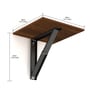Rio Wall Mounted Folding Table (Set of 2) in Oak Brown  Finish