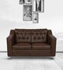 Vittoria Riosche Leatherette 2 Seater Sofa in Brown Colour