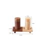 Ripple Brown & Offwhite Sheesham & Mango Wood (Set of 2) Salt and Pepper Shaker with Tray