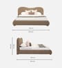 Ripple King Bed In Beige Finish