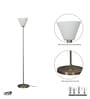 Rise Single Light Uplighter Floor Lamp In Brass Finish