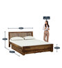 Risner Sheesham Wood King Size Bed With Drawer Storage In Provincial Teak Finish