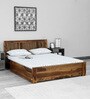 Risner Sheesham Wood King Size Bed With Drawer Storage In Provincial Teak Finish