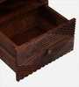 Ritmo Sheesham Wood Bedside Table In Honey Oak Finish With Drawers