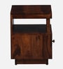 Ritmo Sheesham Wood Bedside Table In Honey Oak Finish With Drawers