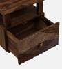 Ritmo Sheesham Wood Bedside Table In Provincial Teak Finish With Drawers