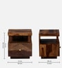 Ritmo Sheesham Wood Bedside Table In Provincial Teak Finish With Drawers