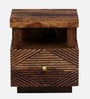 Ritmo Sheesham Wood Bedside Table In Provincial Teak Finish With Drawers