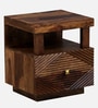 Ritmo Sheesham Wood Bedside Table In Provincial Teak Finish With Drawers
