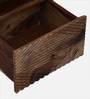 Ritmo Sheesham Wood Bedside Table In Rustic Teak Finish With Drawers