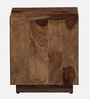 Ritmo Sheesham Wood Bedside Table In Rustic Teak Finish With Drawers