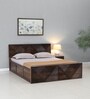 Ritmo Sheesham Wood Queen Size Bed In Provincial Teak Finish With Box Storage