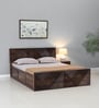 Ritmo Sheesham Wood Queen Size Bed In Provincial Teak Finish With Box Storage