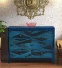 Ritmo Sheesham Wood Chest Of Drawers In Ocean Blue Finish