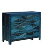 Ritmo Sheesham Wood Chest Of Drawers In Ocean Blue Finish